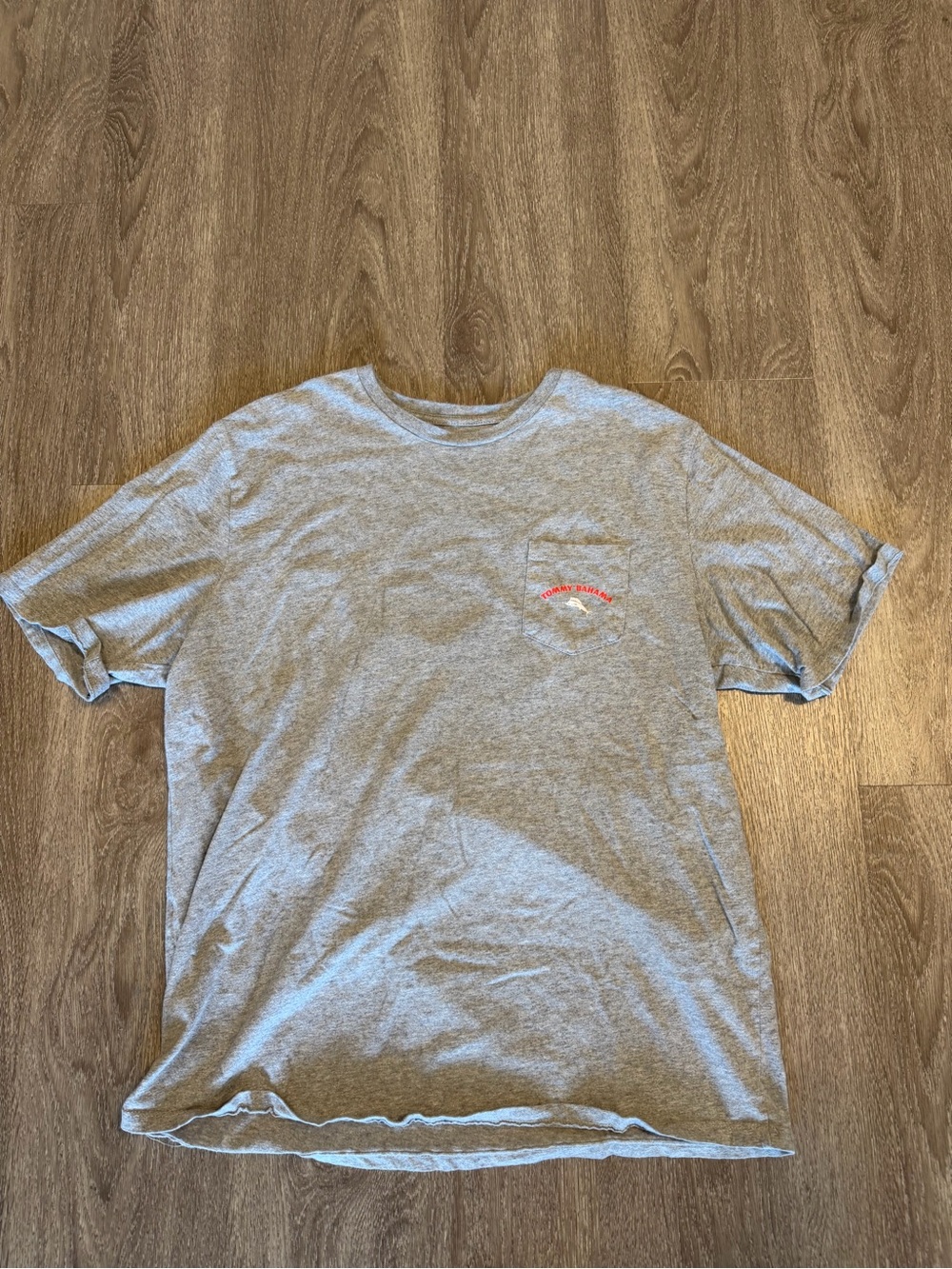 TOMMY BAHAMA Casual Gray Graphic T-Shirt Intense Chardio No Flame No Gain Large